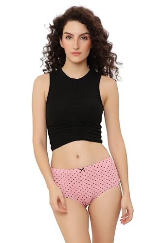 Image of THIRD QUADRANT Cotton Stretch Printed Hipster Panty for Women || Underwear for Woman || (Pack of 3) Assorted