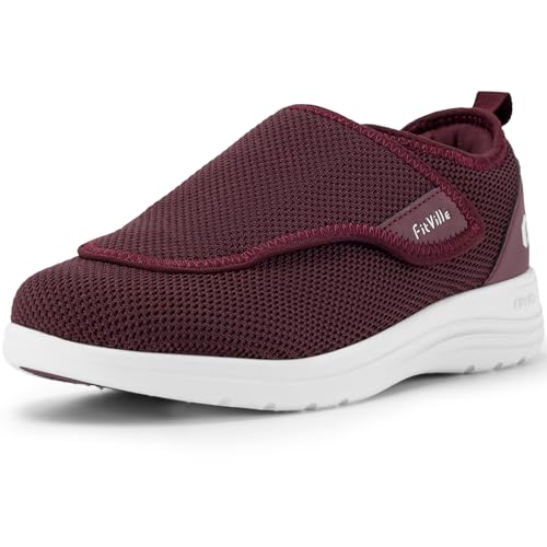 [FitVille] 幅広 介護シューズ レディース 2E 4E 高齢者 リハビリ 靴 浮腫んだ足でも履ける 女性用 室外 室内 マジックテープ スニーカー 軽量 滑り止め 通気性