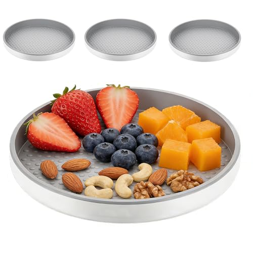 Organizador de frigorífico, 4 unidades de cajas de comida para preparar, juego de recipientes para alimentos, para cocina, armario giratorio de 360°, estante para especias