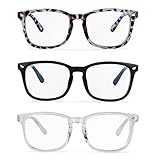Gamer Brille - PC transparente Linse blockiert nicht nur 99% schädliche blaue Strahlen (400-440nm), auch mit hoher Durchlässigkeit (95%), bietet eine perfekte Balance zwischen Augenschutz und visuellem Erlebnis. Leichter Rahmen ist für einen ganzen Tag zum Tragen ohne Stress auf der Nase, flexibel, biegsam und Anti-Schock entwickelt worden.