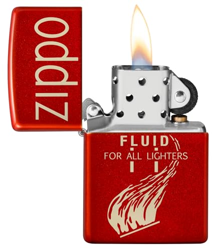 Encendedor de bolsillo Zippo rojo metálico retro miniatura 3