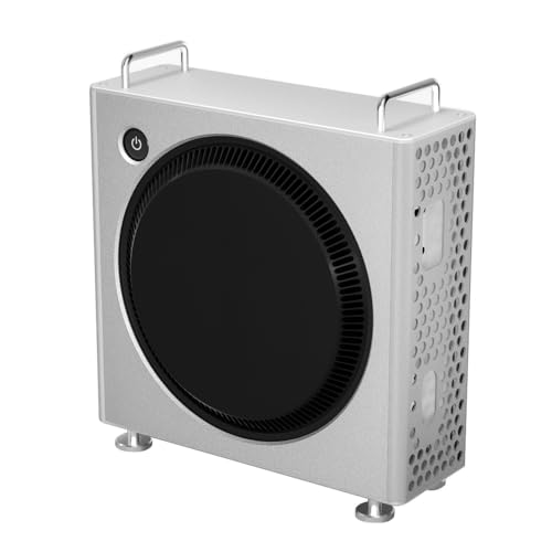 Gabinete de metal para Mac mini M4/M4 Pro 2024, soporte vertical de aluminio para computadora, carcasa protectora contra polvo y disipación de calor para DIY miniatura 1