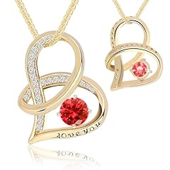 Gold Plated Red Cubic Zirconia