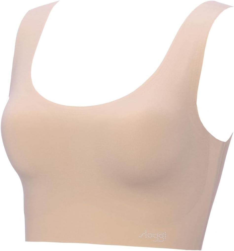 [トリンプ] 綿混タイプ スロギー G028 ノンワイヤー パッド付きブラ 綿混 ハーフトップ 快適なフィット ホック無し 速乾性 消臭