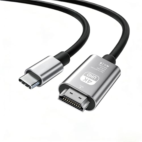 HDMI Type-C to HDMI �P�[�u�� 1.8m�y4K �Ή� HDR�Ή�/DP Alt���[�h�Ή��@��̂ݎg�p�\�zUSB C�^�C�vC HDMI�ϊ��P�[�u�� �X�}�z�ƃe���r���Ȃ��P�[�u�� iPhone 17 Pro Max 17 Pro 17/1