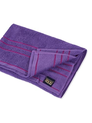 Image of Monte Carlo Essential 100% Cotton Bath Towel | 340 GSM Ultra Lightweight & Quick Dry | Soft Absorbent Large Towel 75x150 cm | Skin Friendly Daily Use Bathroom Towel for Men & Women (Soho) | Purple