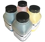 (1 time) 4 Toner Refill for Ricoh Aficio SP C250SF, SP C250DN Color printer + 4 Reset Chips by New Era Toner
