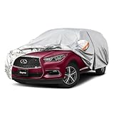 Kayme 6 Layers SUV Car Cover Custom Fit for Infiniti QX60（2013-2025） Waterproof All Weather for Automobiles, Outdoor Full Cover Rain Sun UV Protection.Silver