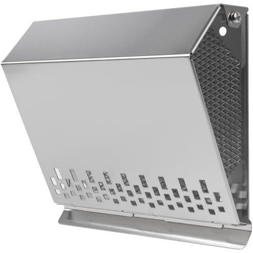 Vent Systems Cubierta de ventilación de suministro de aire de 4 pulgadas con junta de goma, acero inoxidable, caja de entrada de aire exterior resistente a la intemperie, montaje en conducto o