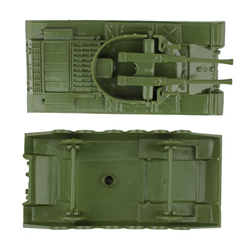 BMC Classic Payton Anti-Aircraft Tanks - 4pc OD Green Plastic Army Men Vehicles