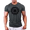 GYMTIER Sons of Odin - Helmet Vikings - Men's Gym T-Shirt Bodybuilding Training Workout Lifting Top Clothing, Grey, 3XL #4