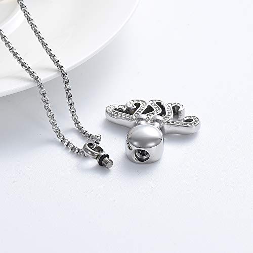 Hearbeingt Octopus Cremation Jewelry Urn Necklace for Ashes, Keepsake Pendant Made of 316L Stainless Steel, with Free Filling Kit and Gift Box3