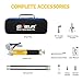 GEVEELIFE Grease Gun Kit,10000 PSI Heavy Duty Pistol Grip Grease Gun with 14 oz Capacity,2×18 Inch Resin Flex Hoses,4 Versatle Couplers,Extension Rigid Pipe,Suitable for Automotive, Marine，Machine
