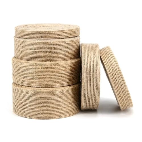 Correas de yute y arpillera de 3cm para decorar mesas de boda rústicas y envolver regalos 8