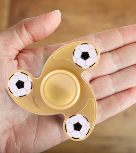 Premsons® Hand Spinner Desk Toy - High Speed Smooth Finger Spin Sensory Fidget Stress Relief Game Play for Kids & Adults - Birthday Party Gift - Metal - Gold