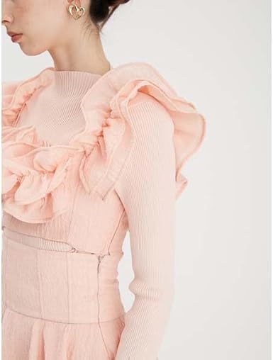 【美品】furfur レイヤードニットセットワンピース　ピンク Amazon.co.jp: [ファーファー] レイヤードニットセットワンピース