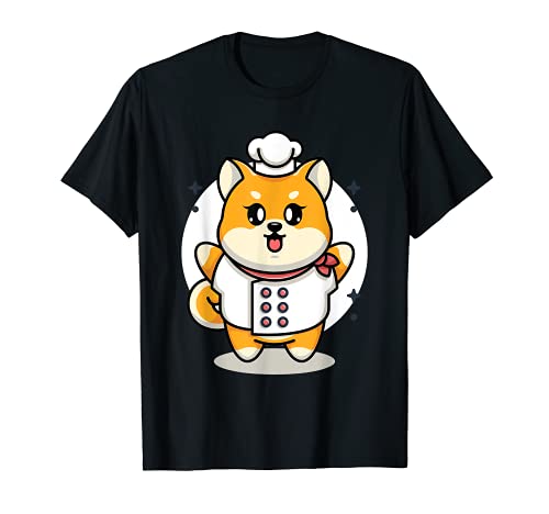 Bebé Shiba Inu perro Chef Camiseta