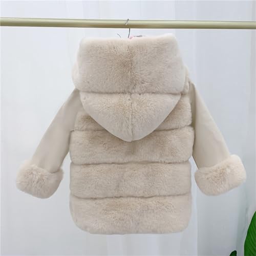 Kids Girls Zip up Faux Fu𝐫 Coat with Hood Winter Thick Warm Fleece Fuzzy Hooded Jacket Girls Fall Jacket with Hood2