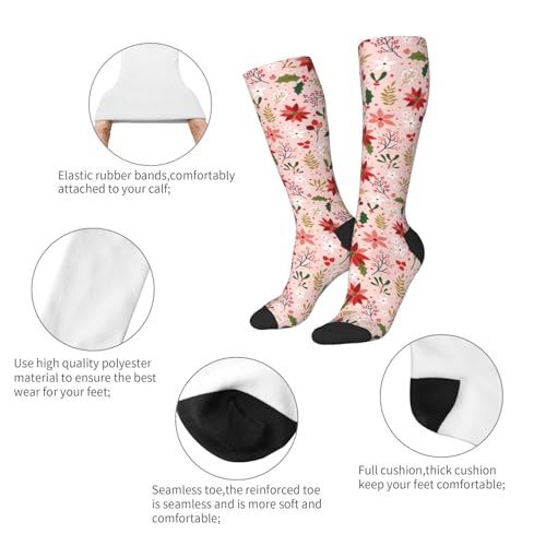 Image of Knee High Socks for Women Girls Fashion Women's Festival Stockings for Casual Running Work Travel