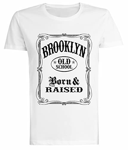Brooklyn New York Old School Camiseta Blanca Mujer Camiseta Ecológica