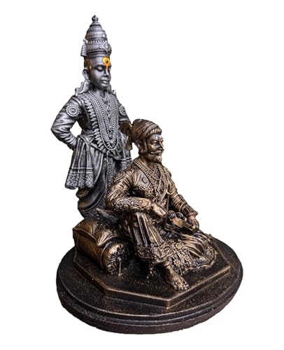 Image of Resin Chatrapati Shivaji Maharaj And Vitthal Maharaj Statue In 5 Inches, Best Idol For Car Dashboard