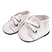 SM SunniMix Chaussures de Poupées pour Poupée Bébé Mellchan, pour Poupée Reborn 9-12 Pouces, Baskets à Lacets élégantes en PU Leathr, 9 Couleurs à Choisir - Blanc