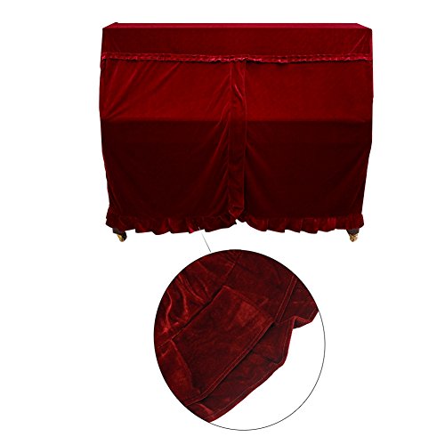 Capa antipoeira para piano vertical, acessórios de cobertura de plissado de decoração para instrumen