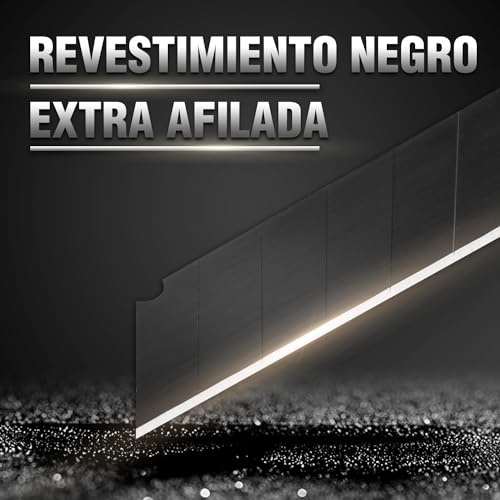 Miniatura 5 de Workpro Cúter Profesional 5-Piezas, Cutter De Cuchillas Separables Estándar Con Riel De Acero Inoxidable, Cuchillas Sk5 De 18 Mm, Con 20 Hojas De Recambio, Ideal Para Cortar Papel, Cartón
