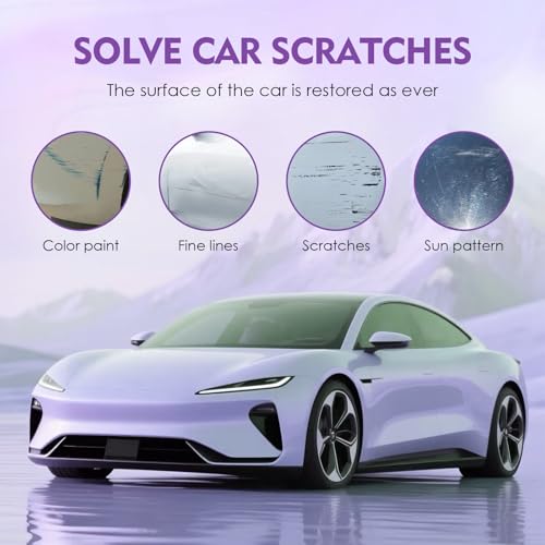 EHIOG Nano Tuch Auto Kratzer Entferner, Auto Kratzer Entferner Set, Autolack Reparatur Polieren Paste mit 6 Nano Tuch & 120g Paste, Kratzerentferner Autolack für Cars Verschiedene Oberflächen