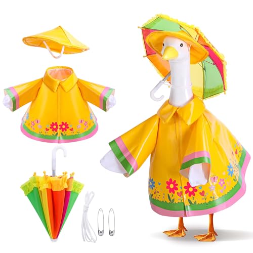 DECOHS 3 Pcs/Set Raincoat Porch Goose Outfits, Summer Lawn Goose