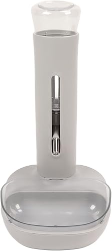 Firlar Dispensador de agua de pie para mascotas, 23.0 fl oz, alimentador automático desmontable para mascotas, cuenco de pie para gatos y perros