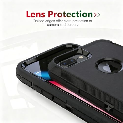Image of Shockproof Case for iPhone 8 Plus /7 PLUS /6S Plus /6 Plus,Black