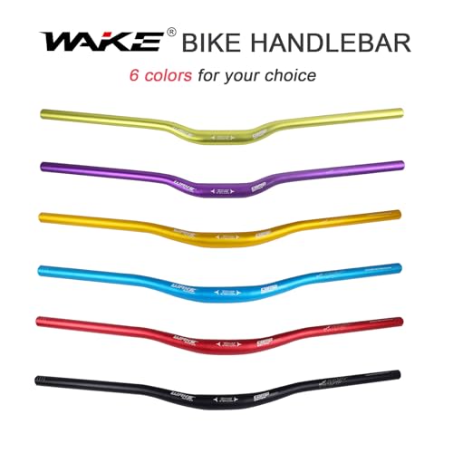 WAKE Fahrradlenker Aluminiumlegierung Mountainbike Riser Bar MTB Lenker 31,8MM, Länge 720MM Fahrrad Lenker für Mountainbike - Schwarz (30mm Höhe)