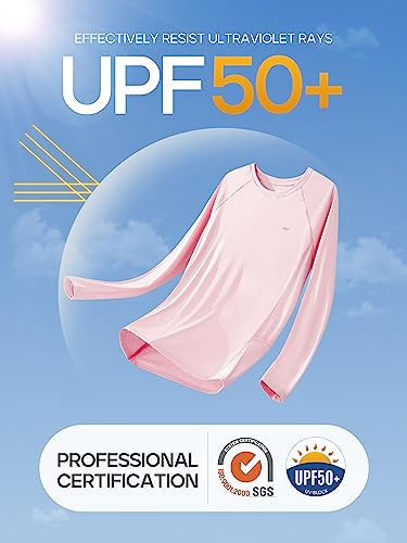 Image of IUGA Rash Guard for Women UPF 50+ SPF UV Protection Long Sleeve Workout Tops with Pockets Dry Fit Hiking Swim Shirt