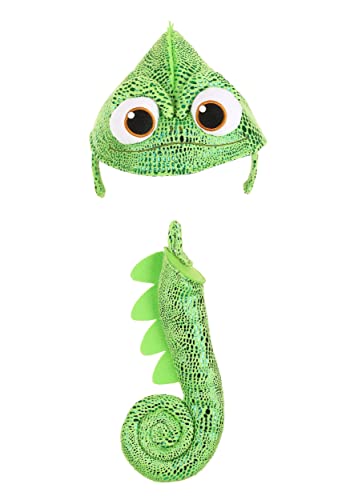 elope Disney Tangled Pascal Tail & Headband Kit - Plush Headband with Hook and Loop Fastener - Green