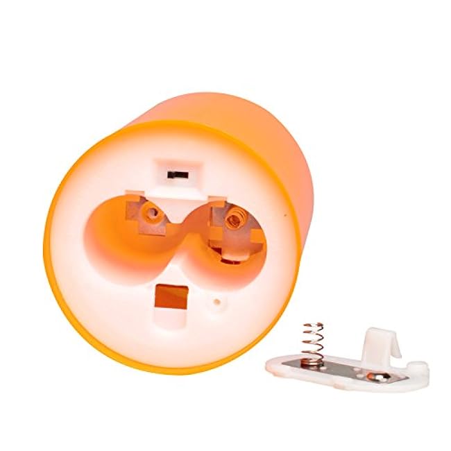 Flameless Flickering Plastic Led Candle, 6-Pack Battery Operated Pumpkin Color Remote Candle With Timer ,Fall, Autumn, Halloween Outdoor Decorations, 3x4 inch