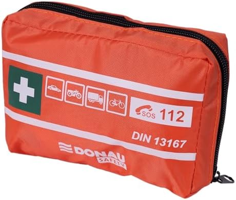 DONAU SAFETY Motorrad Verbandskasten nach aktueller Norm 2025 DIN 13167 / Erste-Hilfe-Verbandtasche Mini Klein