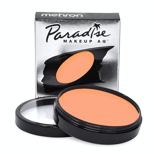 Image of Mehron Makeup Paradise Makeup AQ Pro Size | Stage & Screen Performance, Face & Body Painting, Beauty, Cosplay, and Halloween | Water Activated Face Paint, Body Paint 1.4 oz (40 g) - Pastel Orange