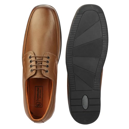 Image of Leatherful Formal Lace-up Derby Shoes for Men | Full Grain Genuine Leather | PU Sole & Nappa Lining | Office | Party | Smart Casual