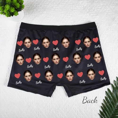 Custom Face Boxers for Men Custom Face Underwear with Picture/Photo Personalized Face Boxer Briefs For Men Valentines Day Gifts Boxers for Boyfriends Him Father Husband Wedding Gifts (Color10)3