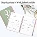 Forvencer 2026 Planner Weekly and Monthly, Jan - Dec 2026, 8.5” x 11”, Large Agenda Planner for Women, Aesthetic Calendar Planner with Spiral Bound, Month Tab, Flexible Cover for School Office, Green