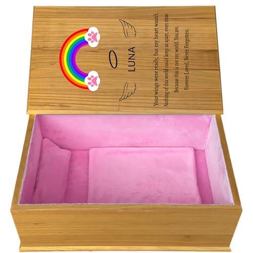 Handmade Waterproof Pet Casket|Dog Cat Casket,Coffin|Pet Caskets For Dogs,Cats|Pet Burial Box,Wooden Box| Pet Memorial (inside 23.6