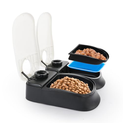 PAWISE Futterautomat Katze Nassfutter - Batteriebetriebener Katzenfutter Automat mit Timer für 48-Stunden-Planung, Einfache Handhabung, Gesundheit...