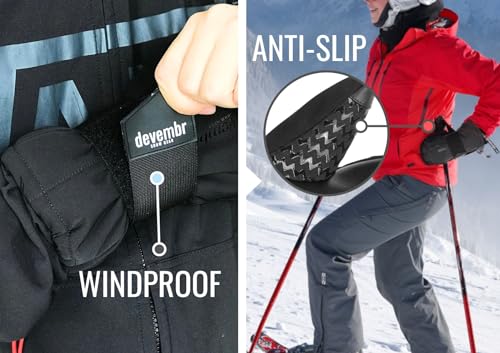 Mitaines de ski anti-choc protège-poignets snowboard écran tactile - 7