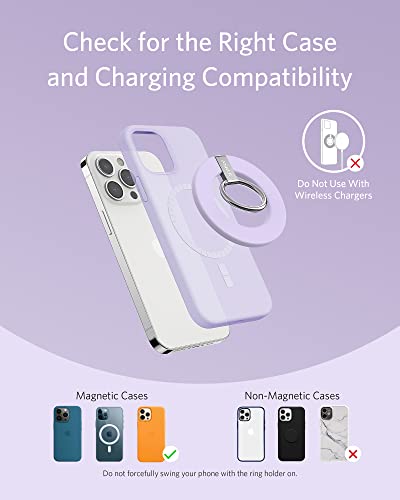 Image of Anker Magnetic Phone Grip (MagGo), 610 Ring Holder, Adjustable Kickstand, Only for iPhone 16 /16 Plus /16 Pro /16 Pro Max /15 /14 /13 /12 Series