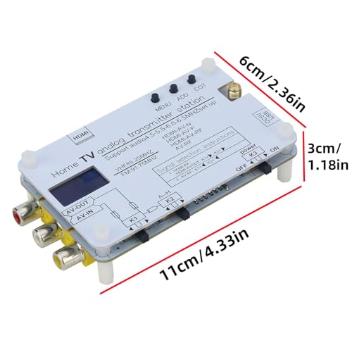 VHF UHF Analog TV Transmitter, HDMI Modulator RF Converter RCA Coaxial Composite Adapter - Thumbnail 3
