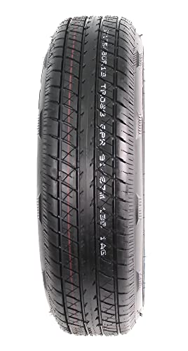 2-Pack Radial Trailer Tire On Rim St175/80R13 13 In. Lrc 5 Lug White Spoke Wheel #TOP4