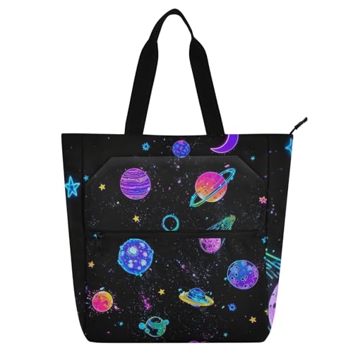 Bolsa de libros fluorescente y ligera con cremallera para la escuela