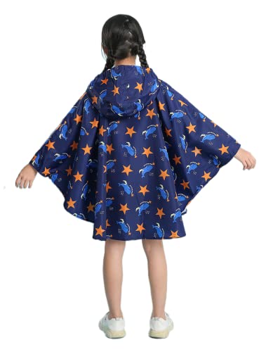 Image of Freesmily Kids Cute Raincoat Waterproof Rain Poncho Jacket Coat for Girls Boys