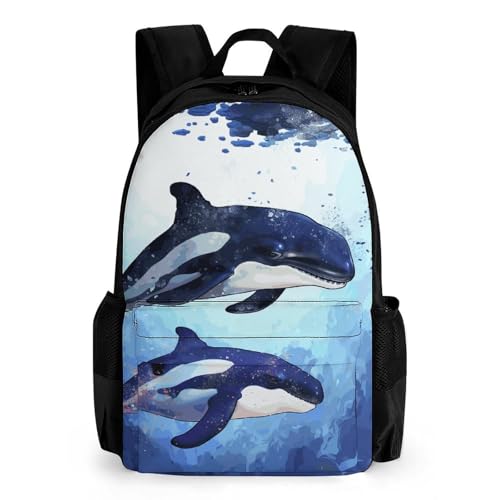 Laptop Backpack for Men Women Lightweight Backpack Orca Killer Whale Daypack Rucksack with Compartment Laptop Bag